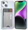 ÁRBOLORO Hülle für iPhone 13/14 Schutzhülle mit Kartenfäch Transparent Silikon Handyhülle Kartenfach Hülle für 2 Karten, Stoßfest Handy Tasche Bumper Brieftasche Case Cover
