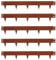Harbour Housewares 5pc Rost Rasenkanten-Set aus Stahl - 5m x 8cm - Draussen Garten Gras Blume Pflanzenbeet Stein Weg Patio Kies Grenze Rand Rollen