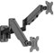 HIPPOFLEX Dual Monitor Wall Mount for 17-32 inch Screens, 2 Monitor Arms with Gas Spring System Each Carries up to 17.6lbs, Full Motion, Height Adjustable Tilt, Swivel, Rotate, VESA 75x75 or 100x100