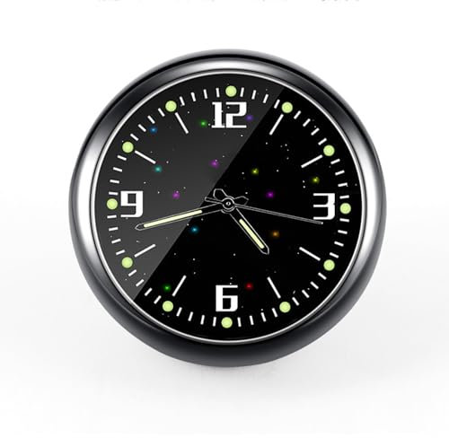 Autouhr, für MG Astor Comet EV Cyberster, Auto Armaturenbrett Zubehör Kleine Runde eingebaute Entlüftungsuhren Uhr Mini Digital Timer.,B