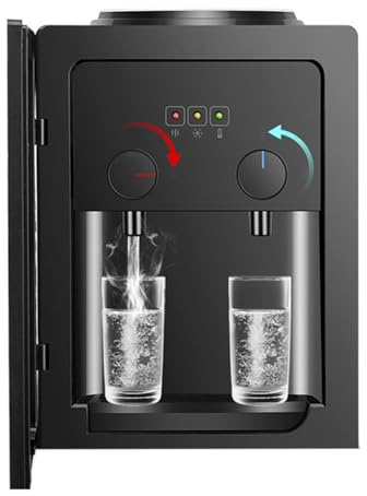 Distributore elettrico per acqua calda e raffreddata, 10 l, 550 W, 220 V, mini bollitore da desktop (nero), adatto per uso domestico e aziendale