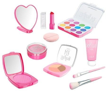 laxreheye Schminkset für Kinder, Schminkset für Kinder für Mädchen | Gefälschte Kosmetik Spielzeug Set für Kinder - Sicheres Make-up Spielzeug Set, Kosmetik Spielzeug Set für Kinder