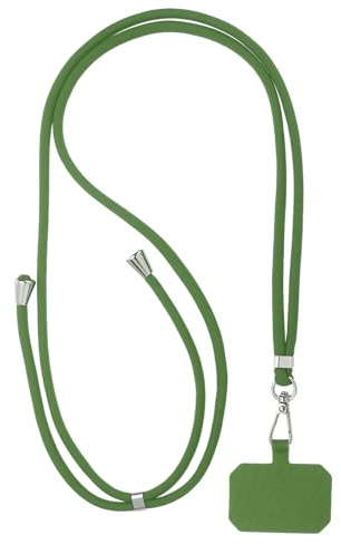 PATIKIL Smart Phone Lanyard, Universal Cell Phone Lanyard Adjustable Crossbody Strap Patch with Neck Strap Fits Most Smartphones, Grass Green