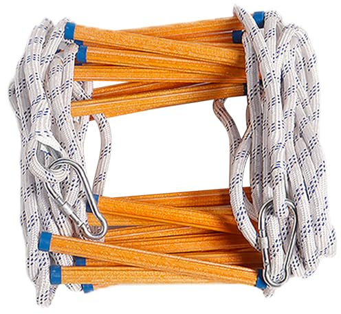 Escalera de Cuerda con Carabiner de 10 pies Escapas de Incendios de Nylon Fuego sin Deslizamiento de Emergencia de Servicio Pesado para el Entrenamiento de Escalada Escape de Rescate