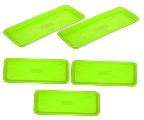 HANABASS 5pezzi Vassoio Rettangolare per Piante in Vaso Contenitore per Vasi di Piante per Raccogliere Liquidi per Piante Sottovaso in Plastica Pp per Davanzale per Coltivazione Domestica