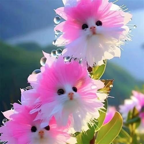 Semi di Orchidea Gatto - 100 pezzi Semis di Fiori da Esterno e Interno | Semi di Orchidea e Fiori Perenniali da Piantare (A)