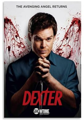 Sumooa Dexter Poster TV Series Suspense Classic Poster für Zimmer, Ästhetische Leinwand-Wandkunst, Schlafzimmer-Dekor 12x18inch(30x45cm)