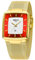 NIBOSI Herren Armbanduhr Herrenuhren luxuriös militärisch wasserdicht Quarz analog quadratisch Armbanduhr für Männer mit Edelstahl Mesh Armband Datumskalender,Gold Rot