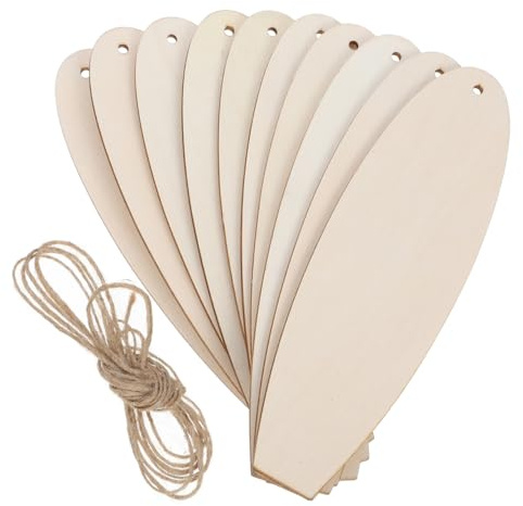 DOITOOL 10 Stück Holz Surfbrett-Ausschnitte 6.38X1.85 Zoll Zum Bemalen Diy Mini Surfbrett Deko Für Strand Luau Party Küstenschlafzimmer Hängedekoration