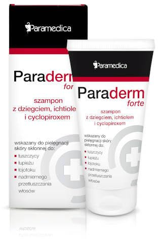 Paramedica Paraderm Intensiv-Shampoo mit Birkenholzteer, Ichthyol und Cyclopirox Pflege für fettige, schuppige und empfindliche Kopfhaut 150 g