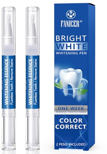 2 PCS Zahnaufhellung Stift Bleaching Zähne, Teeth Whitening Pen, Zahn Bleaching Set, Zahnweiss Stift Flecken Schnell Entfernen, Einfach zu Verwenden, Gentle, Weiße Zähne & Frischen Atem