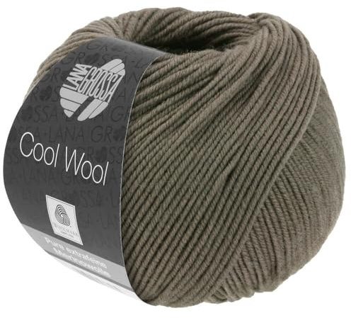 LANA GROSSA Cool Wool Uni | Extrafeine Merinowolle waschmaschinenfest und filzfrei | Handstrickgarn aus 100% Schurwolle (Merino extrafein) | 50g Wolle zum Stricken & Häkeln | 160m Garn FB 558