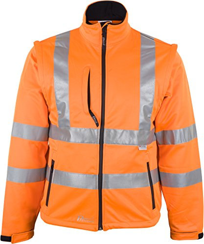 Prevent Warnschutz-Softshell-Jacken 8060O, leuchtorange, Gr. 2XL