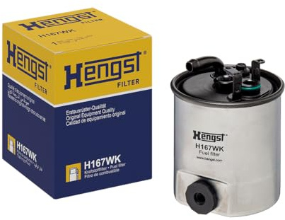 HENGST - Kraftstofffilter H167WK - Hochwertiger Kraftstoff-Leitungsfilter für KFZ - Entfernt Staub und Schmutz aus Otto- oder Dieselmotoren - Schützt das Einspritzsystem