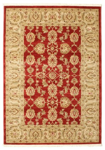 RugVista, Ziegler Kaspin Maschinell gefertigt Teppich Orientalisch Ziegler Teppich Kurzflor 120x170 cm Rechteck ÖKO-TEX Standard 100 Polypropylen Flur Schlafzimmer Küche Wohnzimmer Rot