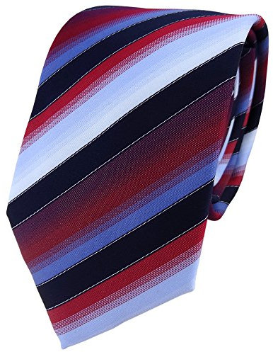 TigerTie Designer Krawatte in rot bordeaux blau hellblau marine gestreift