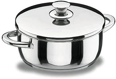 LACOR, 40016, Cacerola con Tapa Vitrocor, INOX, 16 cm