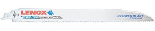 LENOX Tools Demolition Reciprocating Saw Blade with Power Blast Technology, Bi-Metal, 12-inch, 6 TPI, 5/PK