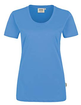 HAKRO Damen T-Shirt „Classic“ - 127 - malibu-blue - Größe: L