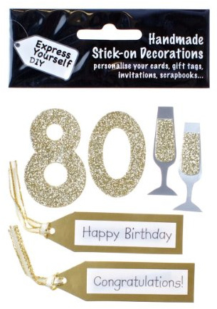 Express Yourself DIY, self Adhesive, Gold 80, Topper - Ideal for Card Making, Scrapbooking, Papercrafts, Childrens Crafts etc