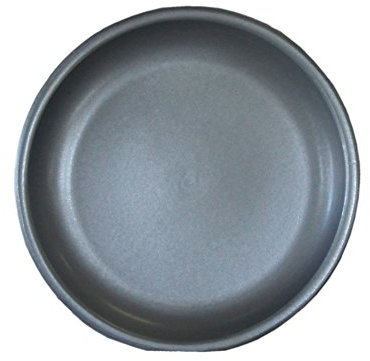 Hentschke Keramik Untersetzer für Blumentopf/Pflanztopf Ø 35 x 4 cm, Stellfläche 28 cm, 099.035.70 anthrazit Made in Germany