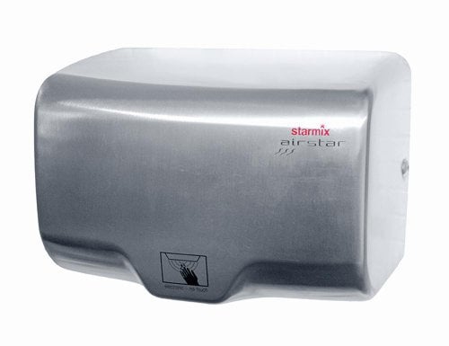 Starmix Händetrockner XT 1000 ES (vandalensicher, 1,2 mm starkes Edelstahlgehäuse, 500 Watt, trocknet innerhalb 17 Sekunden, Hochgeschwindigkeits-Luftstrom)