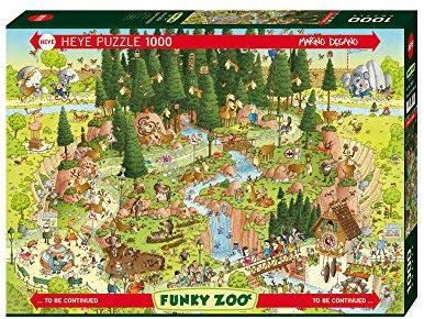Heye Verlag HY29638 Puzzle Black Forest Habitat, Funky Zoo, Degano Puzzle, Green