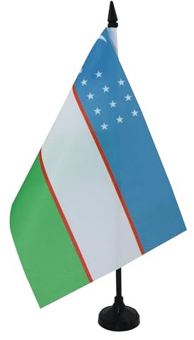 AZ FLAG Tischflagge Usbekistan, 21 x 14 cm