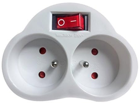 Maclean Energy MCE31 Prise de Courant x2 avec Interrupteur