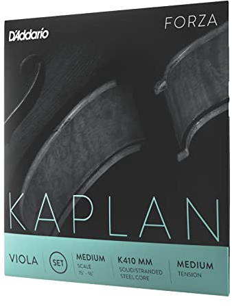 D'Addario Kaplan Forza Viola Strings - Full Set - K410 MM - Viola Strings - Medium Scale, Medium Tension