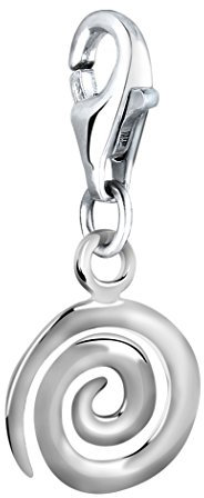 Nenalina Spirale Charm aus 925 Sterling Silber, passend für alle gängigen Charmträger und Bettelarmband 713271-000