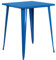 Flash Furniture Nolan Bar-Höhentisch aus Metall, für drinnen und draußen, 80 cm, quadratisch, Blau