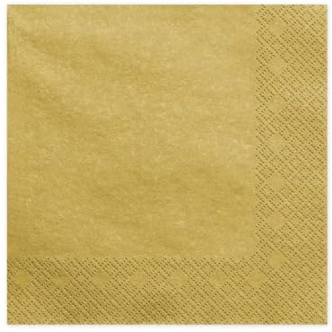 Servietten Uni 20Stk./40x40cm | Gold-Metallic