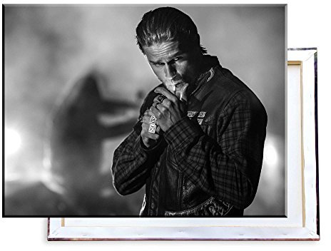 Unified Distribution Sons of Anarchy Jax Teller Charlie Hunnam - 80x60 cm - Bilder & Kunstdrucke fertig auf Leinwand aufgespannt und in erstklassiger Druckqualität