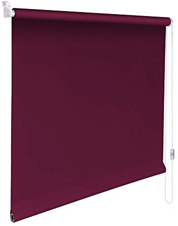 Sonnenschutz-HH® - Mini Sichtschutzrollo Minirollo Sonnenschutz Rollo KLEMMFIX Seitenzugrollo Kettenzugrollo inkl. Klemmträger ohne Bohren - Außenmaß Breite 150 x 180 cm Höhe - lila