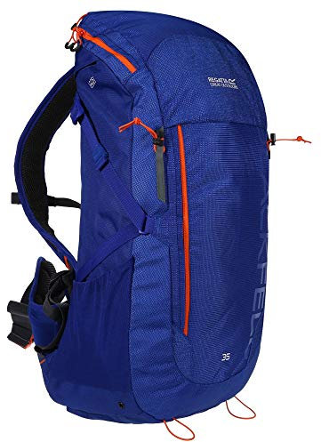 Regatta Blackfell Iii Reflektierendes strapazierfähiges Reise-Wandern, Surf-Spray/Blaze Orange, 35 Liter