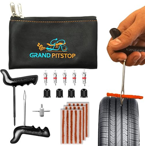 GRAND PITSTOP Motorcycle Wheel Cleaning Stand - Paddock Stand Replacement - Wheel Roller Stand for Tire Cleaning & Chain Lubrication - GRoller (Medium (Bikes < 485 LB) with Brush)
