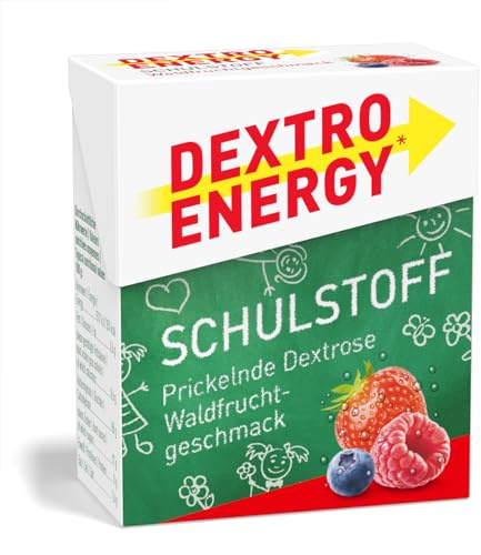 DEXTRO ENERGY SCHULSTOFF WALDFRUCHT - 50 g (1 Stück) - Traubenzucker für jede Prüfung, schnell verfügbare Kohlenhydrate, perfekt zu portionieren