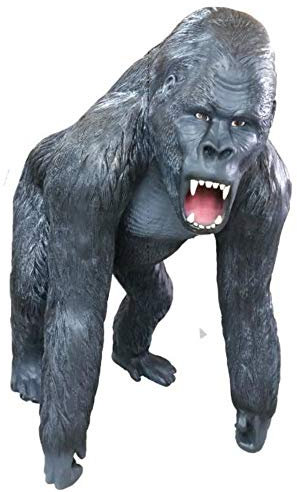 XXL Premium Gorilla LEBENSGROSS BRÜLLT AFFE Gartendeko 130cm~Garten DEKO Figur Wow inkl. Spedition