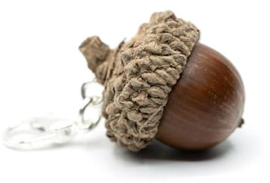 Miniblings Eichel Charm Haselnüsse Nuss Nüsse Eicheln Eiche Wald Natur braun- Weihnachten - Handmade Modeschmuck I Kettenanhänger versilbert - Bettelanhänger Bettelarmband - Anhänger für Armband