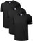 Holure Men's Sportswear Breathable T-Shirts Quick-Drying Short-Sleeve Shirts Black/Black/Black-L