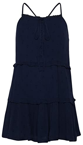 Superdry Damen Trägerkleid mit Lochstickerei im Vintage-Look Marineblau 38