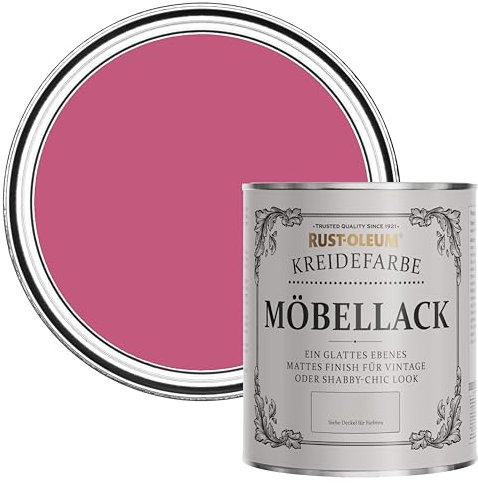 Rust-Oleum Peinture Rose pour Meubles Chalky, Mat Effet Poudré - Framboise 750ml