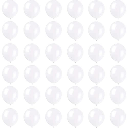 Luftballons Weiß 10 Zoll Weihnachten Ballons,36 Stück 25cm Luftballons Weihnachten Helium Ballons Partyballon Deko,Latex Luftballons für Weiß Party,Geburtstag,Weihnachtsballon Girlande Dekorationen