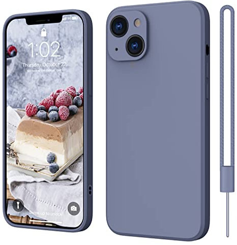 ElestBela für iPhone 13 Hülle Silikon, Handyhülle für iPhone 13 Ultra Dünn Slim mit Microfiber, Kratzfeste Schutzhülle Hülle Blau