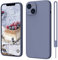 ElestBela iPhone 13 Hülle Silikon Case, Ultra Dünn Slim mit Microfiber, Kratzfeste Rundumschutz Case Schutzhülle Hülle für iPhone 13 6.1'' Blau