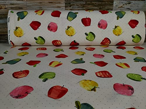 PANAMA Baumwolle Stoff Meterware 180 cm Breite und Länge ab 50 cm PN009 (Apfel)