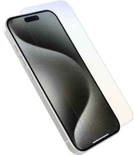 OtterBox Premium Pro Blue Light Glass Screen Protector for iPhone 15 Pro, Tempered Glass, Superior Scratch Protection, Survives Drops up to 6ft, Antimicrobial Protection, No Retail Packaging