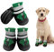 NeuWee Hundeschuhe Pfotenschutz, 4er-Set Wasserdicht Hundeschuhe mit Reflektierenden Riemen, Hundeschnee Stiefel Regenschuhe für Kleine, Mittelgroße und Große Hunde (XXL, Grün)