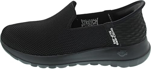 Skechers Damen Go Walk Joy Vela Slip-insSneaker | Freihändige Slip-Ins, luftgekühlte Memory-Schaum-Einlegesohle, Stretch-Fit-Strick-Obermaterial, maschinenwaschbar, vegan
